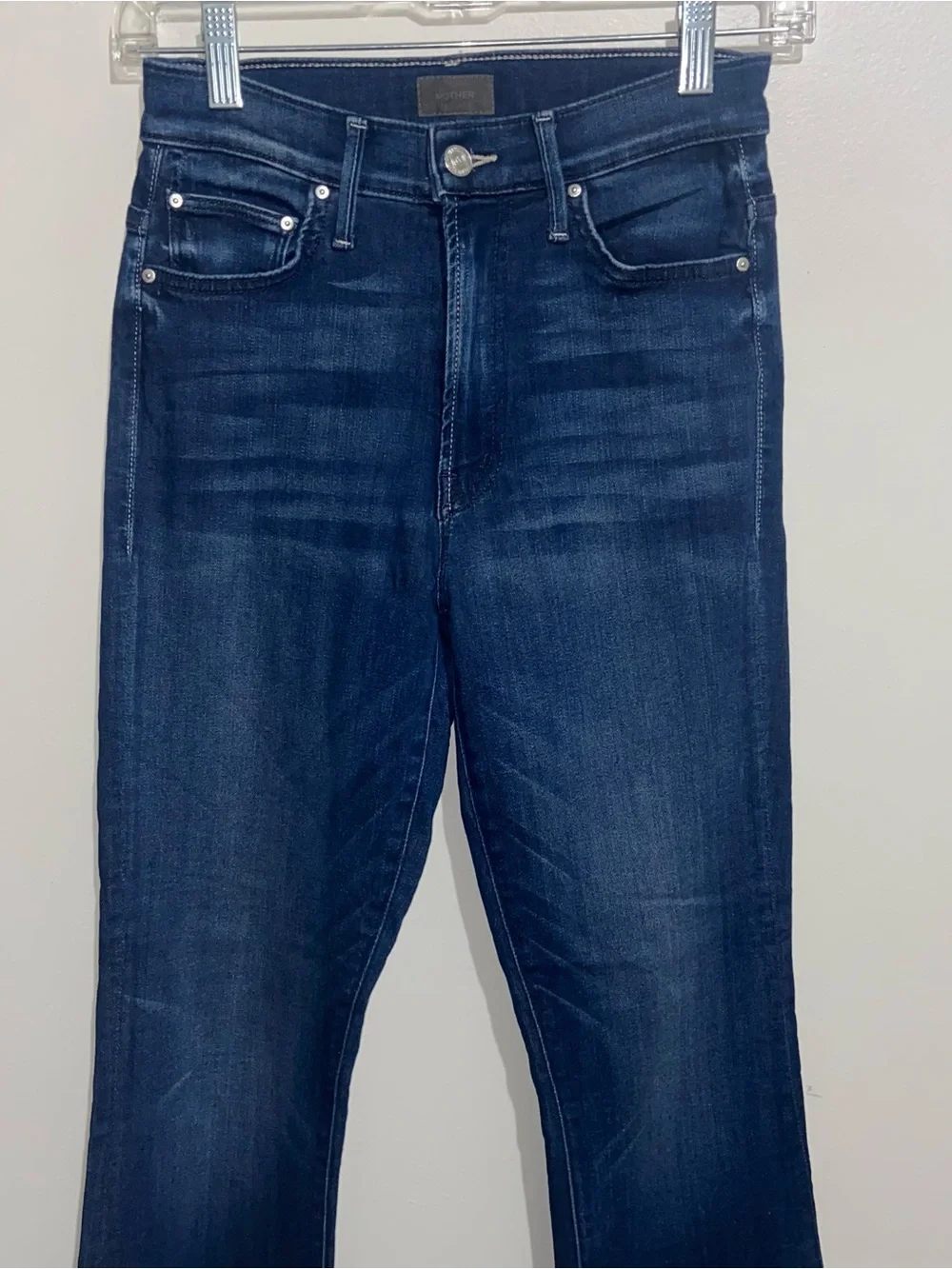 Mother Jeans Womens 26 Blue Insider Crop Step Fray Tongue And Chic USA Denim